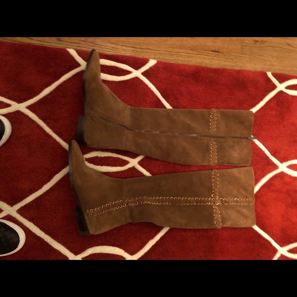 Michael Kors women’s size 10 over-the-knee suede boots.  Boots are 23.5” tall.